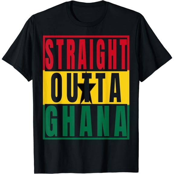 Straight Outta Ghana T-Shirt mens t shirt,black,women,funny,misfits,men,journey,t-shirt