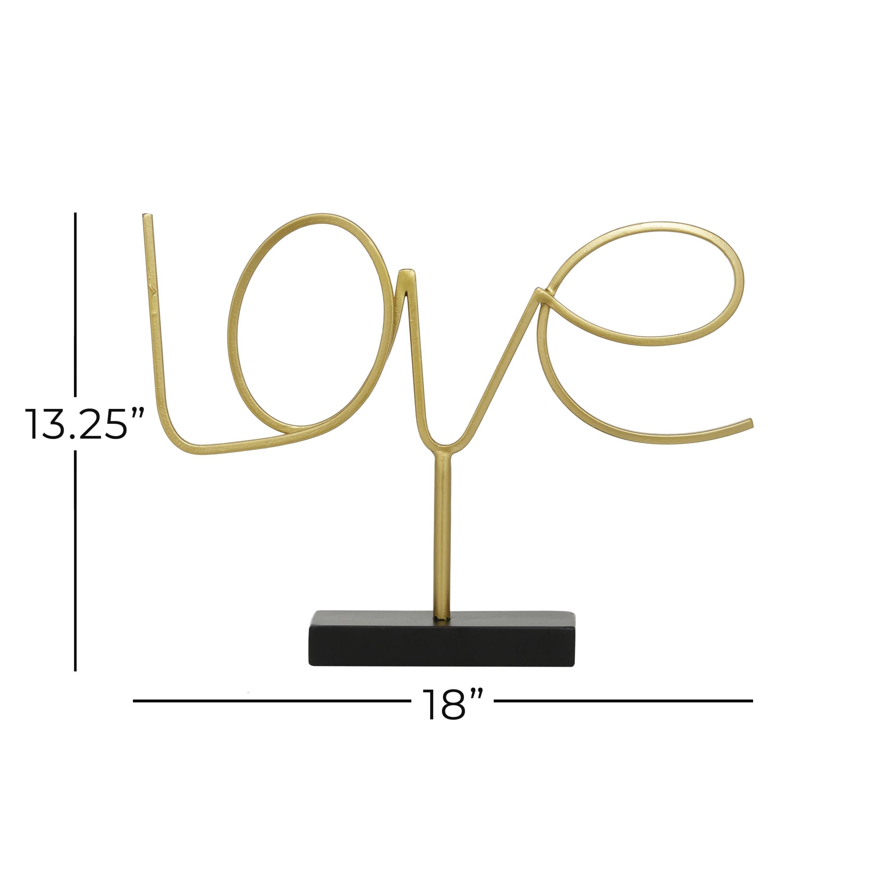 DecMode Sign Love Metal Decorative Sign, 1-Piece