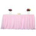 thumbnail image 1 of Yardas Manteles de tela de tul para falda de mesa de banquete Mantel de tul rosa 183 * 75 cm 6 pies, 1 of 5