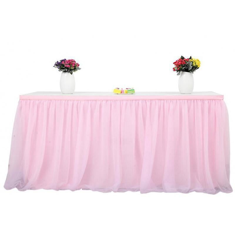 Nappe en Tissu Tulle pour Jupe de Table de Banquet Rose 183 75cm 6ft Walmart