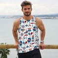 thumbnail image 6 of Logiee Fourth Of July Party Print Men's Workout Tank Top,Quick Dry Workout Tank Top,Gym Muscle Tee,Fitness Bodybuilding Sleeveless T Shirt-3X-Large, 6 of 7