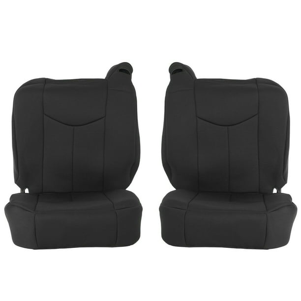 For 99 06 Chevy Silverado 1500 Front Black Seat Covers Extended Cab 1st Row New Com - 2004 Chevy Pickup Seat Covers