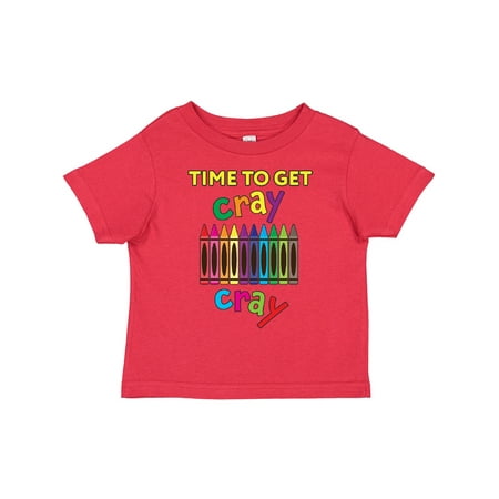 

Inktastic Time to Get Cray Cray Crayons Humor Gift Toddler Boy or Toddler Girl T-Shirt