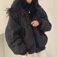 thumbnail image 3 of Abrigos gruesos, chaquetas de béisbol de invierno con capucha de gran tamaño para mujer, vestido de dos caras, ropa de nieve acolchada, esponjosa y vintage, informal y holgada, 3 of 4