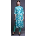 thumbnail image 2 of Bimba Printed Straight Kurtis For Women Button Down Mandarin Indian Tunic Large, 2 of 6
