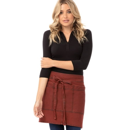 

Chef Works Uptown Half Bistro Apron Red/Navy One Size