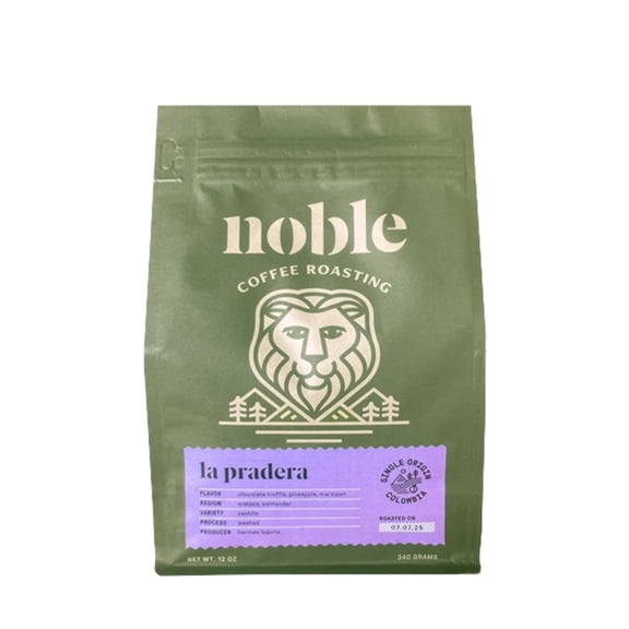 Colombian 'La Pradera' - Roasted by Noble Coffee Roasting - Whole Bean Coffee - 12oz Bag
