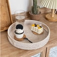 thumbnail image 6 of Round Rattan Tray, Hand Woven Serving Tray with Handles, Wicker Serving Basket, Decorative Tray for Home Decor, Natural, 6 of 9