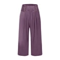 thumbnail image 4 of WILLBEST Pantalones Casuales para Mujer: Pantalones Anchos de Verano con Bolsillos para Mayor Comodidad Diaria. Extra Grande, 4 of 5