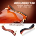 thumbnail image 4 of Violin Shoulder Rest Maple Wood with Sponge Surface for 3/4 and 4/4 Music Instrument, 4 of 5