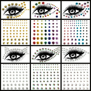 1 piece Self Adhesive Rhinestones for Makeup Eyes 15 Colors Rainbow  Rhinestones Face Jewels Face Gems Stick on, DIY Nail Makeup 3mm 4mm 5mm 6mm  Rave Festival Accessories Costume for Women