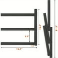 thumbnail image 3 of 4Pcs heavy-duty wall-mounted wooden storage rack, powder-coated rust-proof steel, wood organizer, easy to install, suitable for indoor and outdoor, workshop - modern minimalist style, rugged construc, 3 of 10