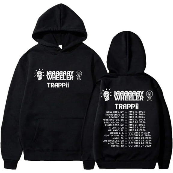 Jay Wheeler TRAPPii 2024 Tour Merch Hoodie Pockets Drawstring Unisex Hooded Sweatshirt Fashion Clothing