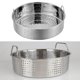 thumbnail image 3 of Cesta vaporera de 21 cm con asas de acero inoxidable, práctica rejilla para cocinar bollos gruesos, ideal para el hogar, la cocina y el restaurante (plateada)., 3 of 5