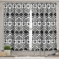 thumbnail image 2 of Ambesonne Geometric Valance & Curtain, Modern Line Zig Zag, 55"x30", Black and White, 2 of 6