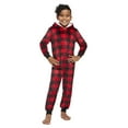 thumbnail image 2 of Jolly Jammies Boys or Girls Buffalo Plaid Matching Family Pajamas Union Suit, Sizes 4-16, 2 of 11