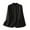 Black, variant on Womens Casual Linen Mandarin Collar Cardigan Solid Color Long Sleeve Hoodless Button Vacation Lounge Jacket