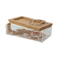 thumbnail image 6 of Simplify Clear Jewelry and Cosmetic Organizer Box with Bamboo Lid, 6 of 8