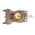 thumbnail image 2 of 1Pc Creative European Style Desk Clock Fashionable Decorative Table Clock Without Battery Archaistic Clock Decor Musical Time Bell for Home Office Living Room Bedroom (Brown), 2 of 6
