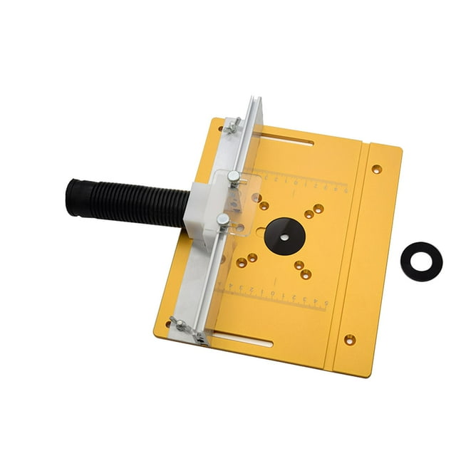 Placa de inserción de la mesa del enrutador Placa abatible del enrutador de madera 20 cm x 24 cm Guía de la herramienta de corte Soportes deslizantes con patrocinador DYNWAVEMX Insertar placa
