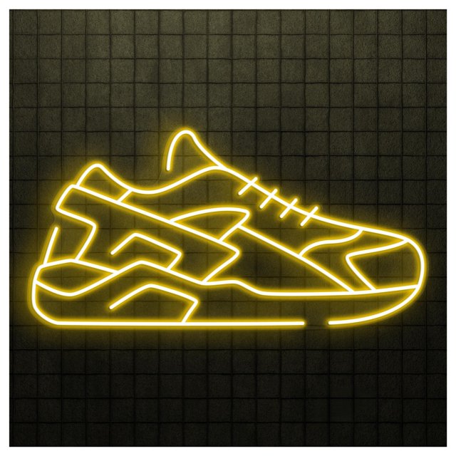 Letrero De Neón LED Para Zapatillas Deportivas, Luz Para Correr, Decoración Para Tienda Deportes, Escaparate Entrada Comercial 50cm