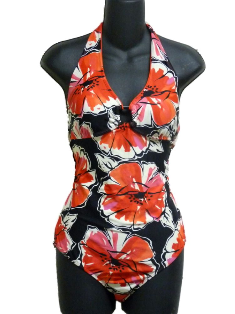 Tropical Escape Tropical Escape Womens Red Tropical Floral Halter