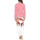 thumbnail image 4 of Conjunto de pijama de manga larga para mujer, ropa de dormir informal de dos piezas, con estampado a pedido, para Otoño e Invierno, 4 of 4