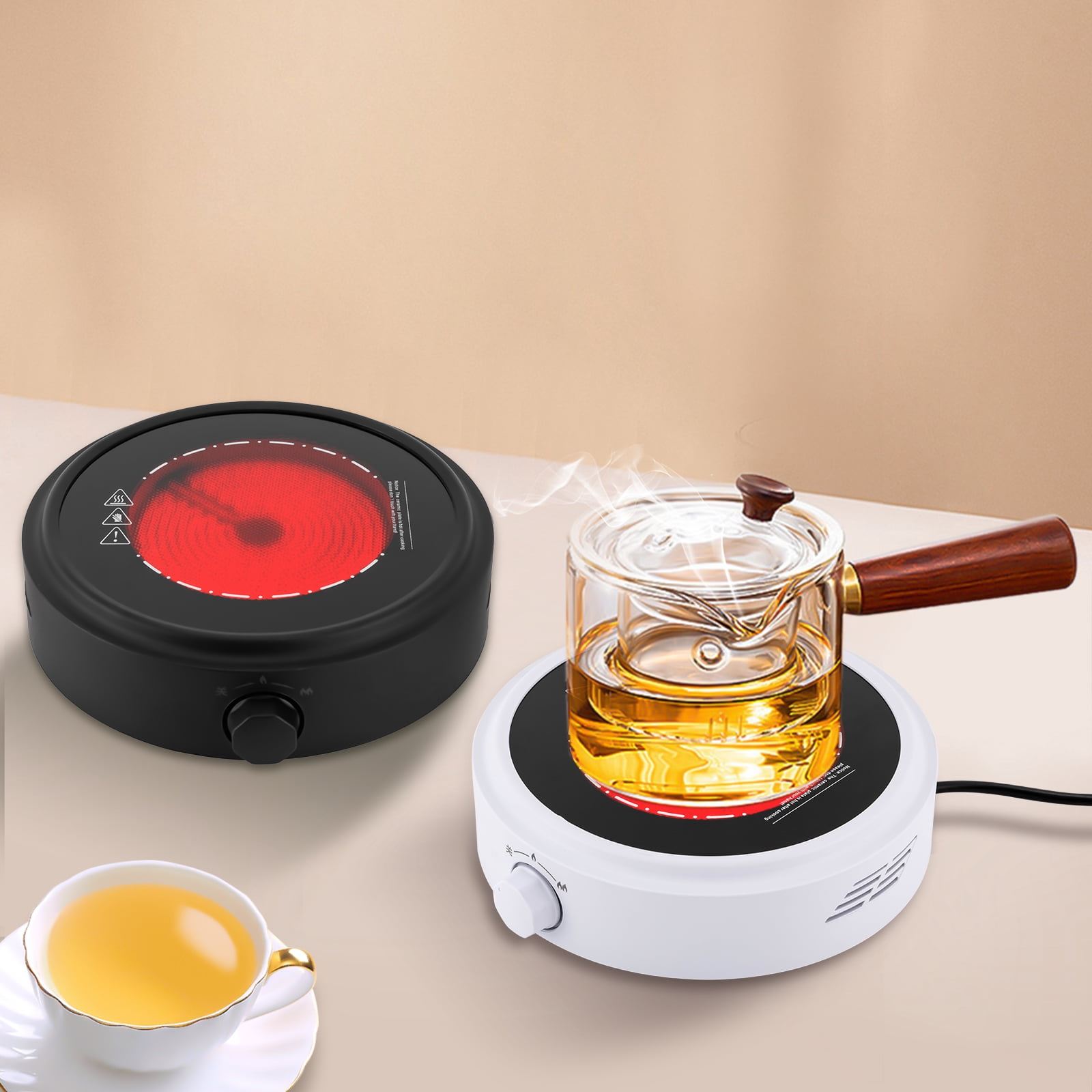 Wildnix Electric Mini Stove with 700W Power, Compact and Modern Design, Two Heat Settings, Ideal for Quick Coffee and Tea Preparation