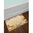 thumbnail image 2 of Shell Bath Mat, Seashells Frame with Sand Exotic Summer Vacation Ocean Souvenirs Blurred Photograph, Plush Bathroom Decor Mat with Non Slip Backing, 29.5" X 17.5", Multicolor, by Ambesonne, 2 of 2