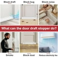thumbnail image 2 of Under Door Draft Stopper Weather Stripping Door Seal Door Sweep Reduce Cold Air Front Soundproof Draft Blocker for Bottom of Door Suitable for Interior/Exterior,White, 2 of 17