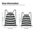 thumbnail image 2 of Wukai Black And White Stripes Drawstring Backpack Bag Sport Gym Sackpack Large Size String Backpack Cinch for Women Men-Medium, 2 of 6