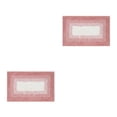 thumbnail image 2 of Yuarrent Alfombra de baño geométrica sin hilos sueltos y agarres fuertes Alfombra de baño de poliéster de textura Rosa 40 * 60 cm Rosa 40*60cm 2Conjunto, 2 of 6
