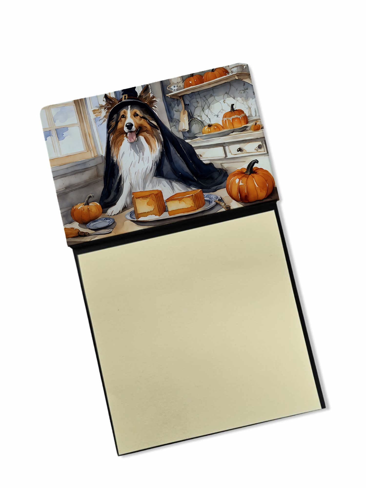 Irish Setter Fall Kitchen Pumpkins Sticky Note Holder 3.25 in x 5.25 in