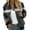 8-Dark Gray, variant on Jackets Women Gradient Floral Print Bomber Zipper Stand Collar Casual Baseball Loose Windbreaker Outwear Coats