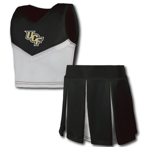 Girls Youth Garb Black UCF Knights Cheerleader Top & Skirt Set