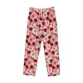 thumbnail image 4 of Xecao Rose Flowers Men's Straight Lounge Pajama Pants: The Ultimate in Comfortable Sleepwear, 4 of 9