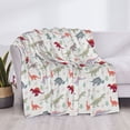 thumbnail image 3 of Disketp Cute Dinosaur Flannel Blankets - Thick and Warm Blanket for Winter, Soft Fuzzy Plush King Blanket for All Seasons50"x40", 3 of 6