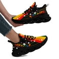 thumbnail image 4 of Coolcustomize Women's "ONE LOVE" Print Sneakers, Lightweight Low-top Laceup Colorful Shoes Suitable for Urban Daily Wear, Casual Outfits, Soft Round-Toe Fabric Outdoor Footwear with Cushioning, 4 of 10