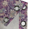 thumbnail image 3 of Ambesonne Floral Grommet Curtain Single Panel, Flowers and Mandala Art, 50"x60", Mauve Green, 3 of 5