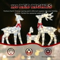 thumbnail image 6 of iCapeson 3-Piece Lighted Christmas Reindeer Family Outdoor Decor, 110 Warm White LED Pre-Lit Tinsel Deer Set for Yard, Weatherproof & Easy Foldable for Storage, 2.4FT Holiday Light Decorations, 6 of 7