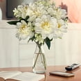 thumbnail image 6 of Blue Lotus Dahlia Artificial Flower, 7-Head Faux Floral Branch, Home Decor Accent, Wedding Centerpiece, Realistic Silk Blossom, Long Lasting Botanical Arrangement, 6 of 7