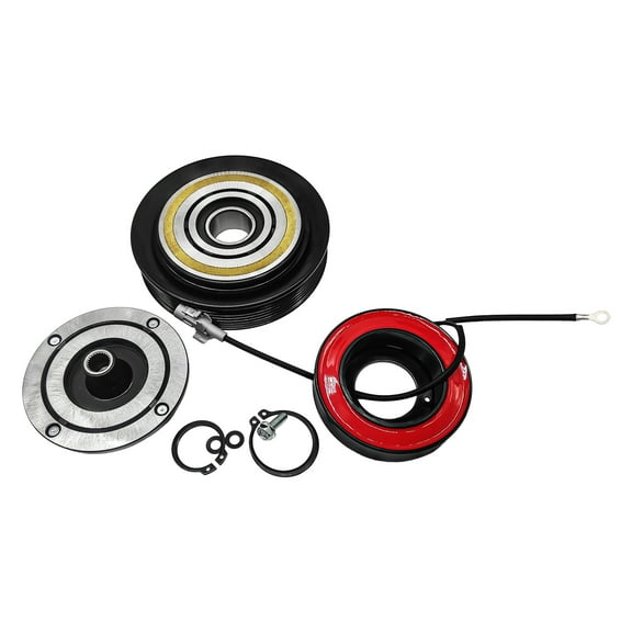 Hex Autoparts AC Compressor Clutch Kit Pulley Coil for 2003-2008 Toyota Corolla 6 GROOVE 1.8L
