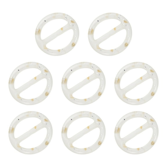 8 Pack Uxcell T-shirt Clips, 35mm(1-3/16") Round Resin Silk Scarf Ring Clip Clothes Knotting Buckle Ring for Women Scarf, Black Yellow