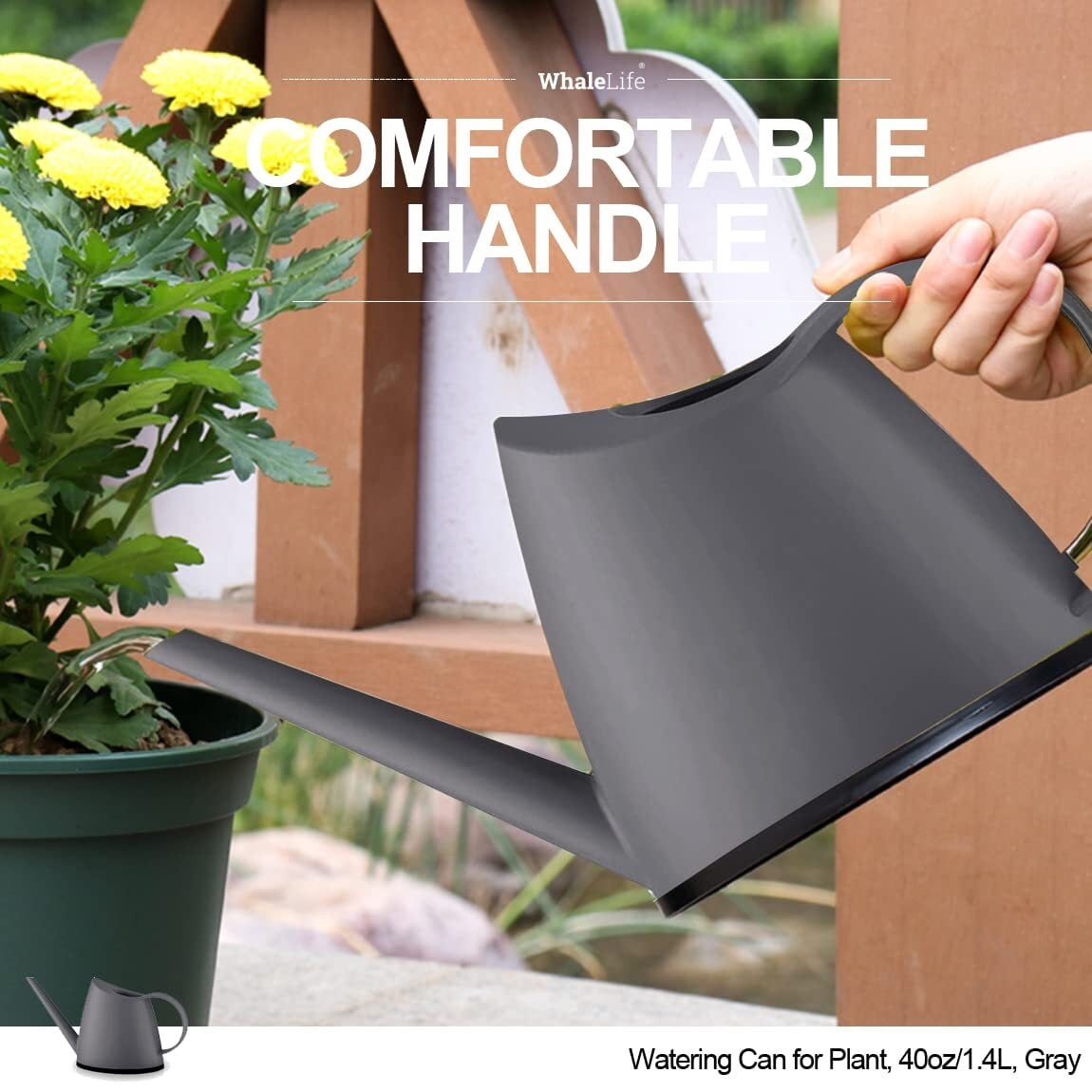Indoor Watering Can for House Bonsai Plants (1.4L, Green)