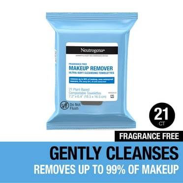 Neutrogena Fragrance-Free Cleansing Makeup Remover Face Wipes, 21 Ct