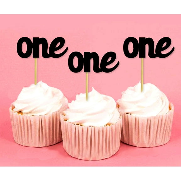 Darling Souvenir, One First Birthday Cupcake Toppers, Dessert Decorations - Pack Of 20