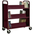 thumbnail image 4 of Double Sided Sloped 6 Shelf Welded Booktruck in Charcoal, 4 of 7
