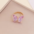 thumbnail image 4 of PVCS Ladies Fashion Creative Solid Color Butterfly Adjustable Ring with Opening, 4 of 4