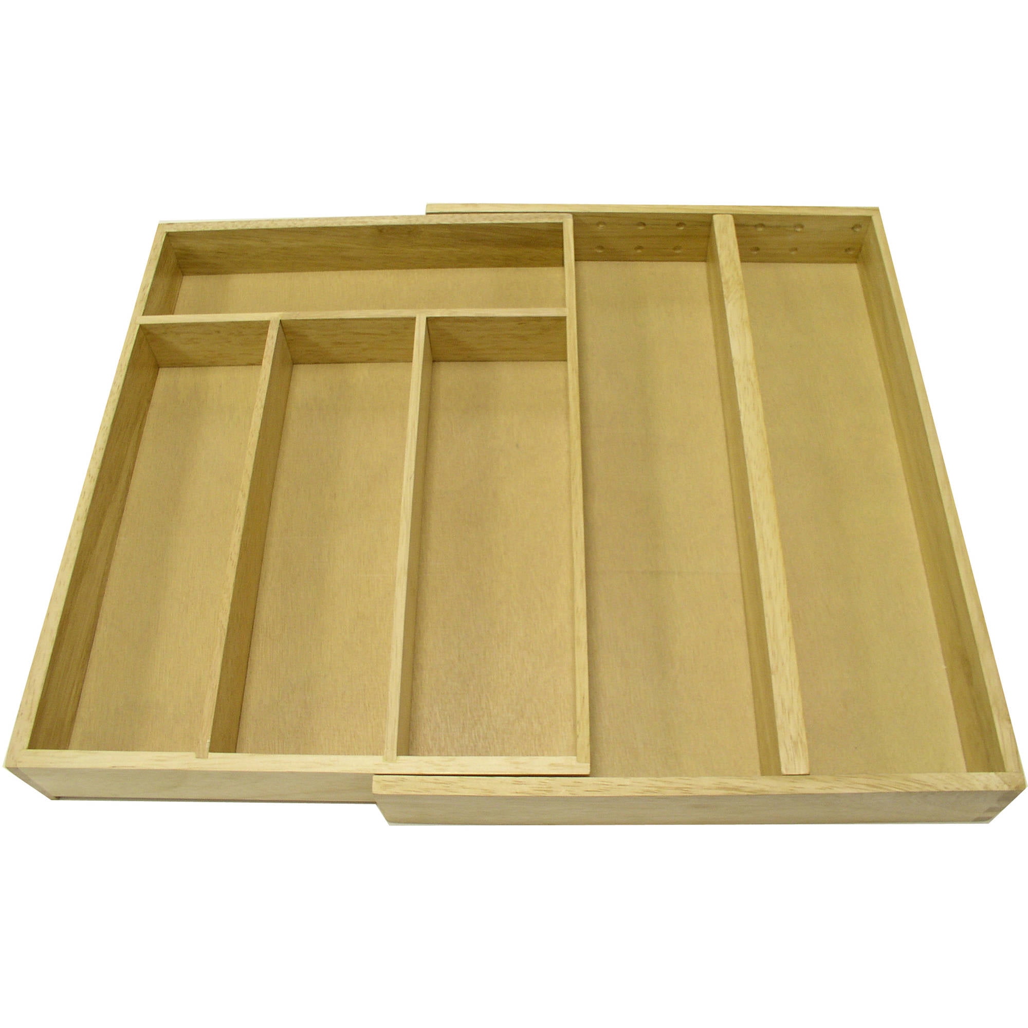 Natural Wood Expandable Drawer Organizer