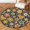 Multicolour 3, variant on CURLYOOT Round Rug 3ft Christmas Cookies Area Rug, Washable Circle Mat Non Slip Floor Carpet Mat, Cute Geometric Soft Indoor Rugs for Entryway Living Room Dining Room Bedroom
